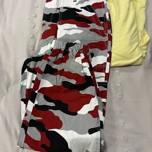 camo cargo pants